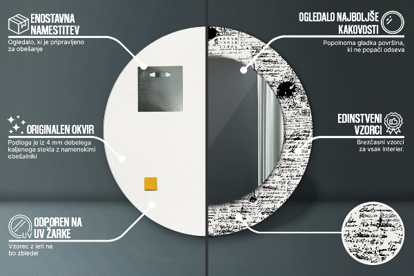 Šablóna Okrúhle dekoračné zrkadlo