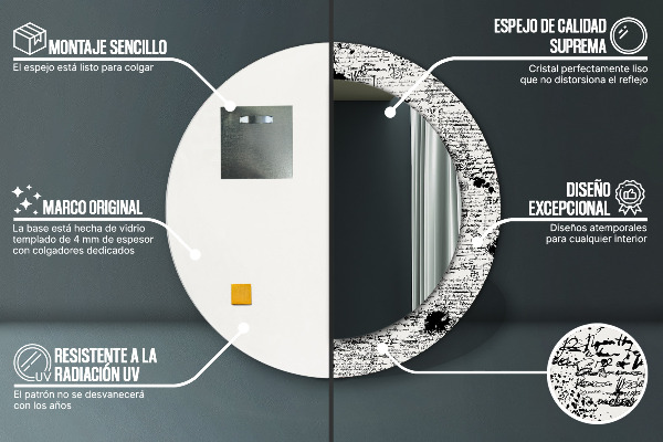 Šablóna Okrúhle dekoračné zrkadlo