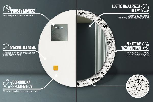 Šablóna Okrúhle dekoračné zrkadlo