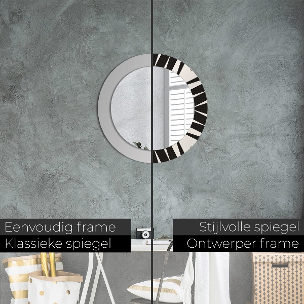 Geometria abstrakcie Okrúhle dekoračné zrkadlo