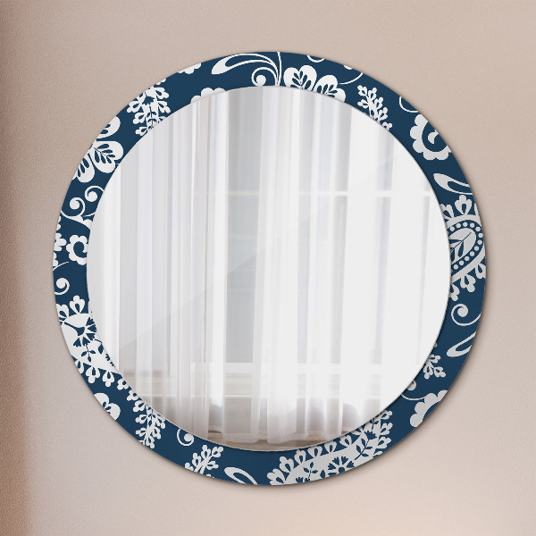 Zloženie Paisley Okrúhle dekoračné zrkadlo na stenu