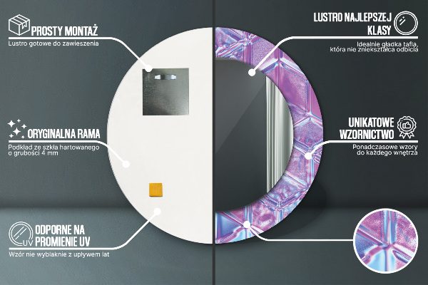 Abstraktný surálny Okrúhle zrkadlo s motívom