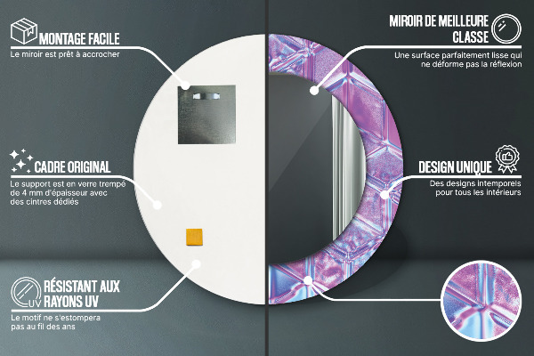 Abstraktný surálny Okrúhle zrkadlo s motívom