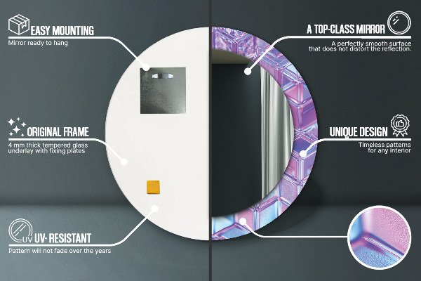 Abstraktný surálny Okrúhle zrkadlo s motívom