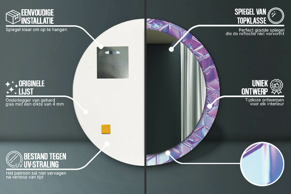 Abstraktný surálny Okrúhle zrkadlo s motívom