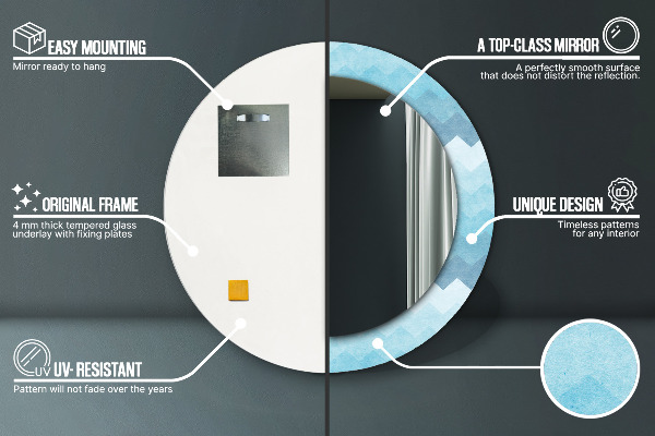 Vzor obuvníka Okrúhle zrkadlo s motívom