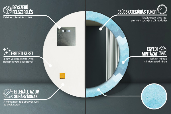 Vzor obuvníka Okrúhle zrkadlo s motívom