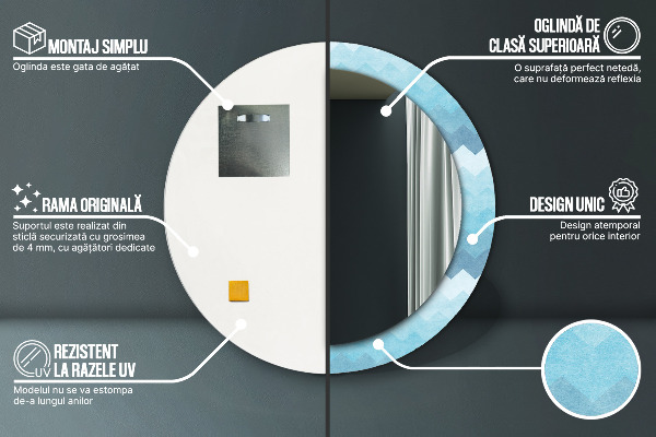 Vzor obuvníka Okrúhle zrkadlo s motívom