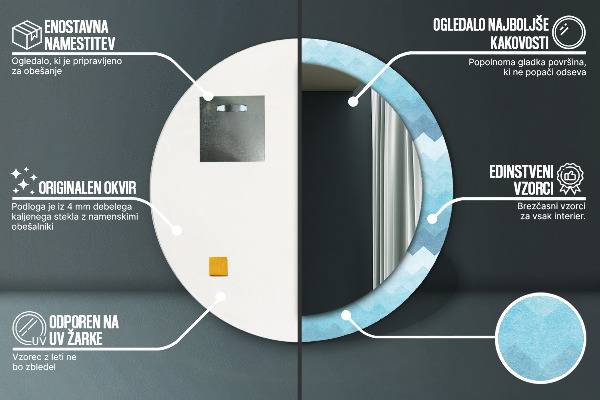 Vzor obuvníka Okrúhle zrkadlo s motívom