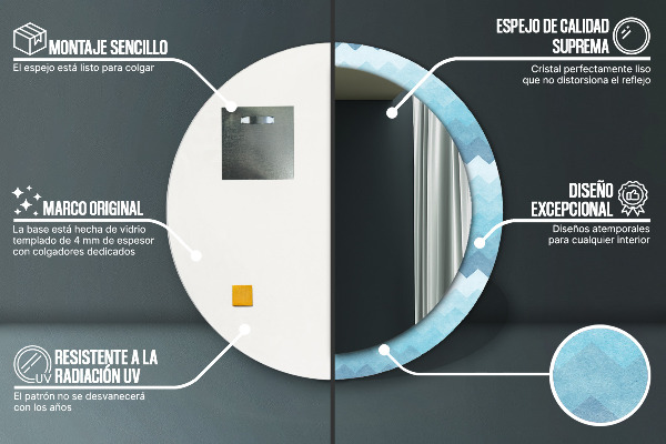 Vzor obuvníka Okrúhle zrkadlo s motívom