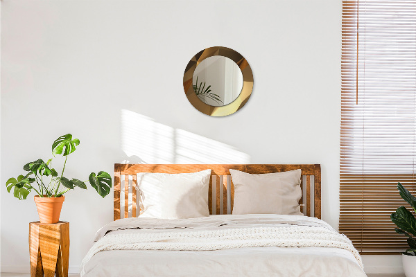 Abstrakcia zlata Okrúhle dekoračné zrkadlo