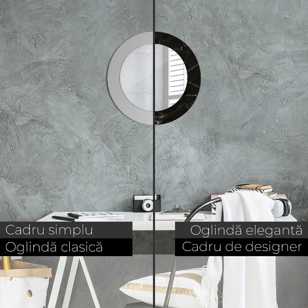 Mramorový kameň Okrúhle dekoračné zrkadlo