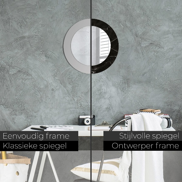 Mramorový kameň Okrúhle dekoračné zrkadlo