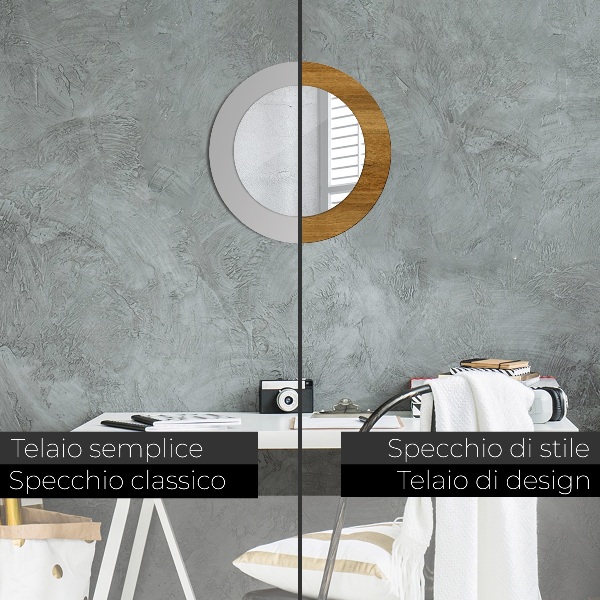 Rustikálny dub Okrúhle dekoračné zrkadlo