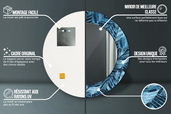 Džungľa Okrúhle dekoračné zrkadlo na stenu