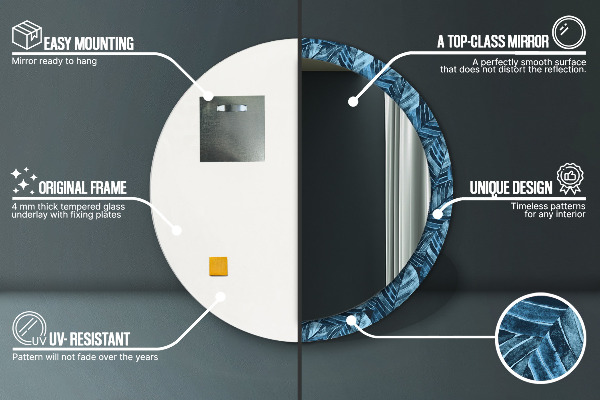 Džungľa Okrúhle dekoračné zrkadlo na stenu