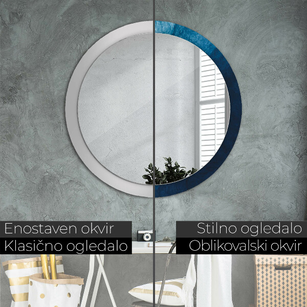 Abstraktné umenie Okrúhle dekoračné zrkadlo na stenu