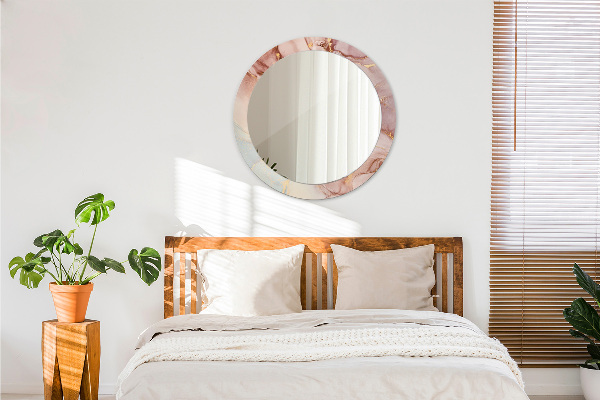 Abstraktná tekutina Okrúhle dekoračné zrkadlo na stenu