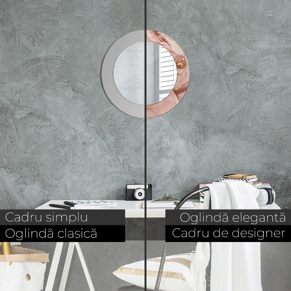 Abstraktná tekutina Okrúhle dekoračné zrkadlo na stenu