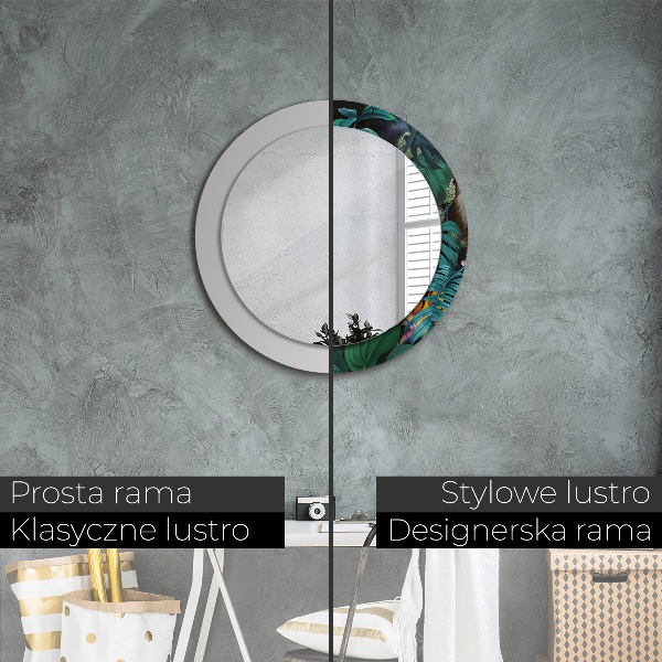 Les v džungli Okrúhle dekoračné zrkadlo