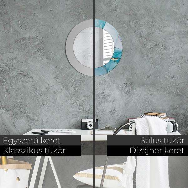 Abstraktná tekutina Okrúhle zrkadlo s motívom