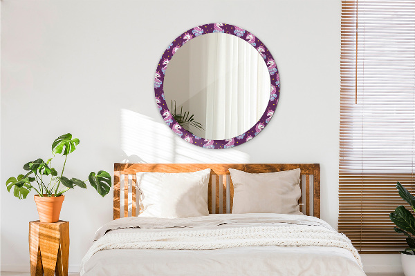 Jednorožec Okrúhle dekoračné zrkadlo na stenu