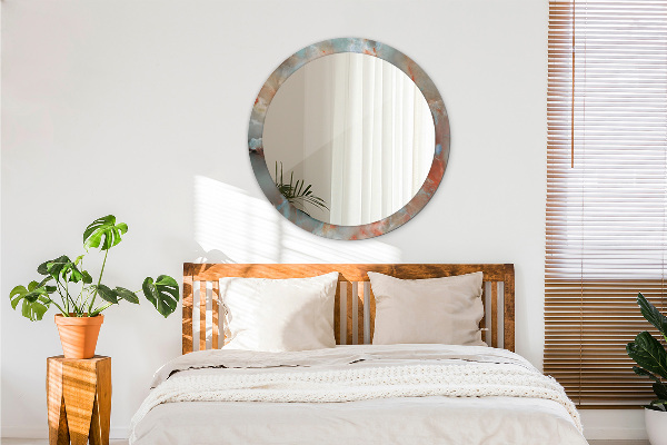 Onyx mranice Okrúhle dekoračné zrkadlo na stenu