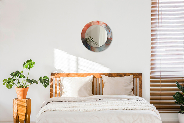 Onyx mranice Okrúhle dekoračné zrkadlo na stenu