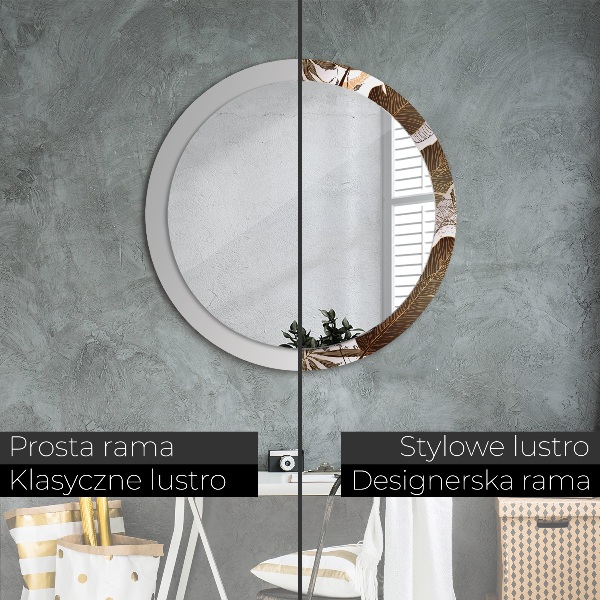 Dlaň Okrúhle dekoračné zrkadlo na stenu