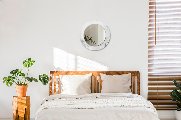 Biely mramor Okrúhle dekoračné zrkadlo