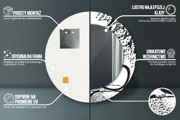 Graffiti Okrúhle dekoračné zrkadlo