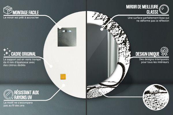 Graffiti Okrúhle dekoračné zrkadlo