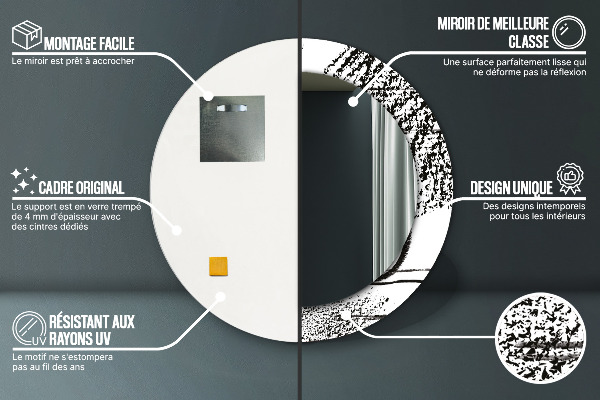 Graffiti Okrúhle dekoračné zrkadlo