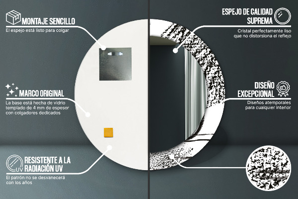 Graffiti Okrúhle dekoračné zrkadlo