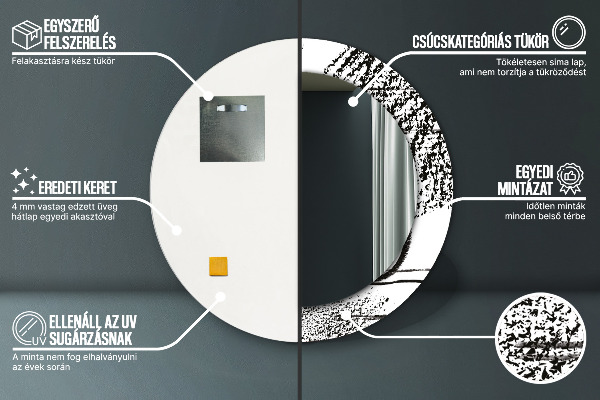 Graffiti Okrúhle dekoračné zrkadlo