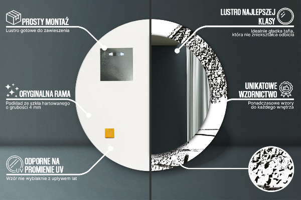 Graffiti Okrúhle dekoračné zrkadlo