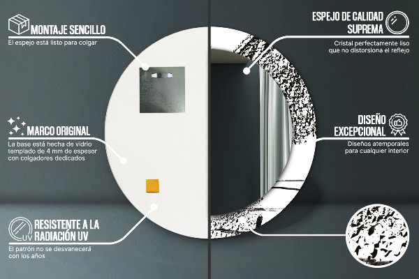 Graffiti Okrúhle dekoračné zrkadlo