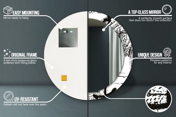 Graffiti Okrúhle dekoračné zrkadlo