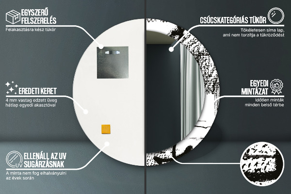 Graffiti Okrúhle dekoračné zrkadlo