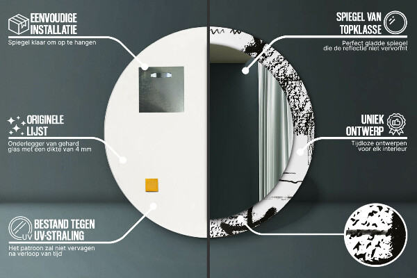 Graffiti Okrúhle dekoračné zrkadlo