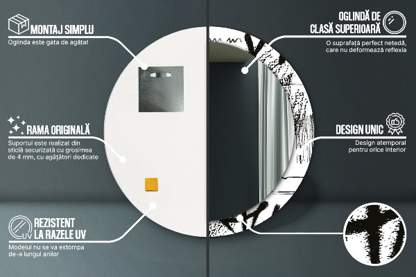 Graffiti Okrúhle dekoračné zrkadlo