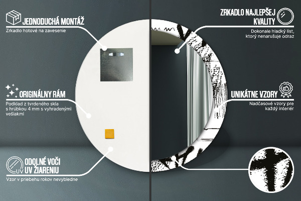 Graffiti Okrúhle dekoračné zrkadlo