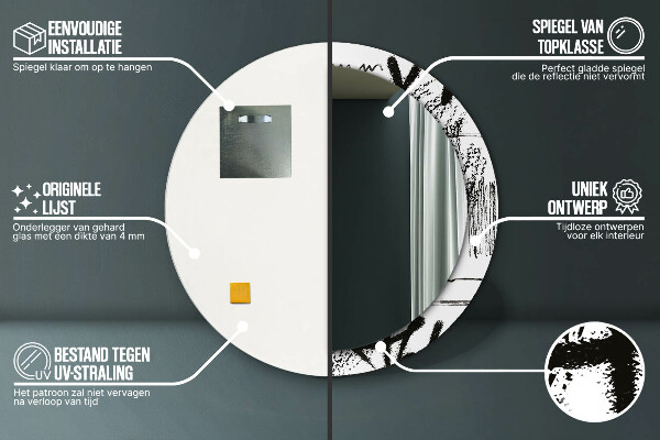 Graffiti Okrúhle dekoračné zrkadlo