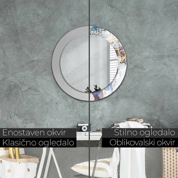 Abstraktné tekuté umenie Okrúhle dekoračné zrkadlo