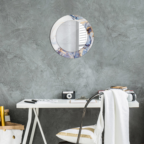 Abstraktné tekuté umenie Okrúhle dekoračné zrkadlo