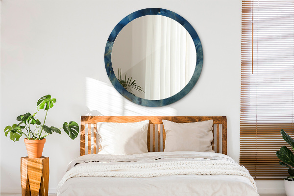 Mramorový onyx Okrúhle zrkadlo s motívom