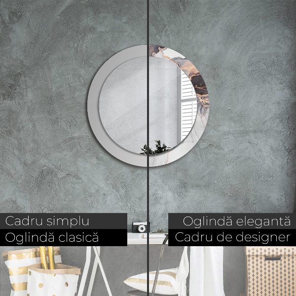 Abstraktná tekutina Okrúhle dekoračné zrkadlo na stenu