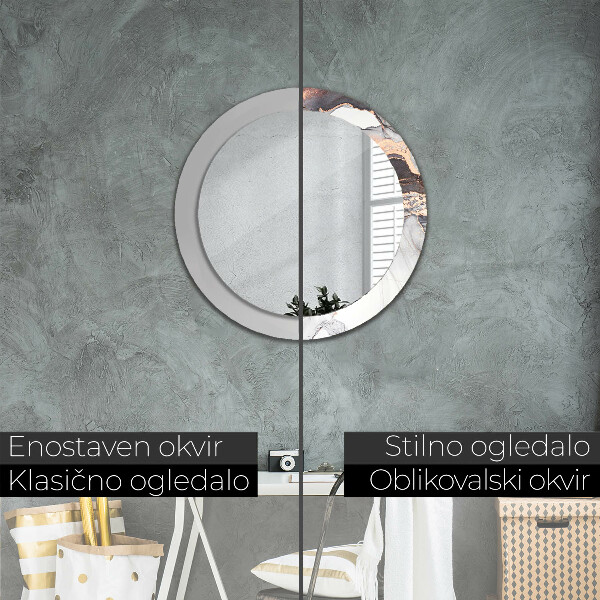 Abstraktná tekutina Okrúhle dekoračné zrkadlo na stenu