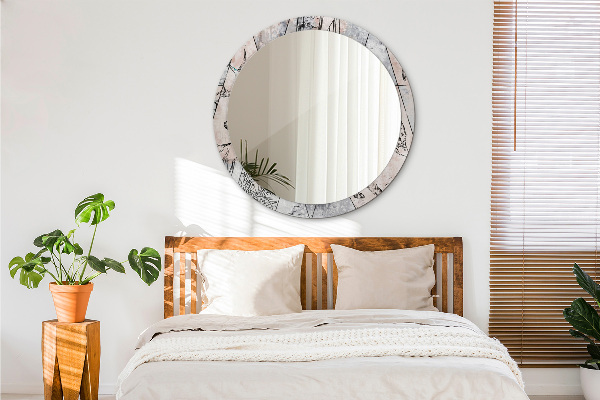 Zima Okrúhle dekoračné zrkadlo na stenu