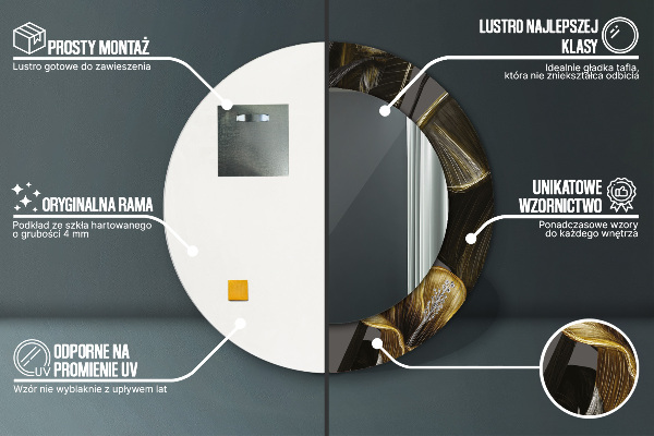 Hibiscus kvety Okrúhle dekoračné zrkadlo